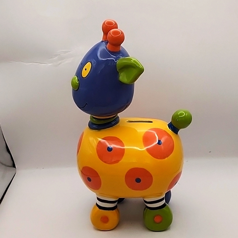 Ganz Colorful Giraffe Ceramic Bank